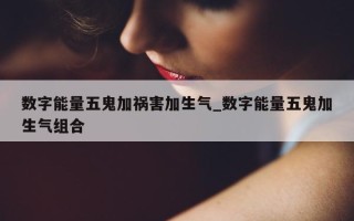 数字能量五鬼加祸害加生气_数字能量五鬼加生气组合