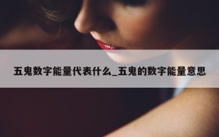 五鬼数字能量代表什么_五鬼的数字能量意思