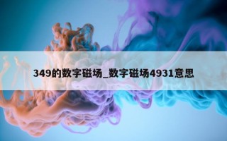 349 的数字磁场_数字磁场 4931 意思