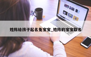 姓陈给孩子起名兔宝宝_姓陈的宝宝取名