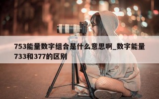 753 能量数字组合是什么意思啊_数字能量 733 和 377 的区别