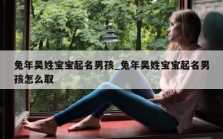 兔年吴姓宝宝起名男孩_兔年吴姓宝宝起名男孩怎么取