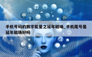 手机号码的数字能量之延年磁场_手机尾号是延年磁场好吗