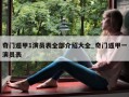 奇门遁甲1演员表全部介绍大全_奇门遁甲一演员表