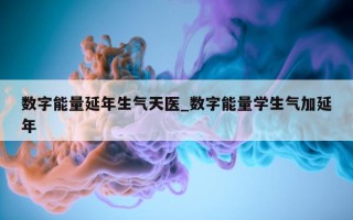 数字能量延年生气天医_数字能量学生气加延年