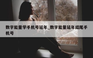 数字能量学手机号延年_数字能量延年结尾手机号