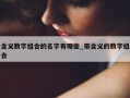 含义数字组合的名字有哪些_带含义的数字组合