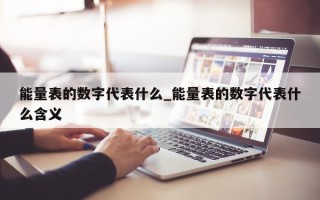 能量表的数字代表什么_能量表的数字代表什么含义