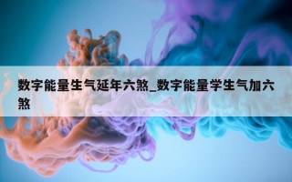 数字能量生气延年六煞_数字能量学生气加六煞