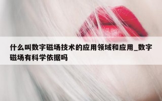 什么叫数字磁场技术的应用领域和应用_数字磁场有科学依据吗