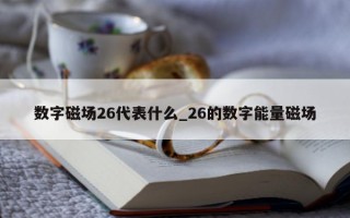 数字磁场26代表什么_26的数字能量磁场