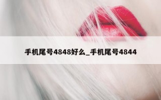 手机尾号4848好么_手机尾号4844