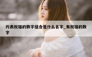 代表祝福的数字组合是什么名字_有祝福的数字