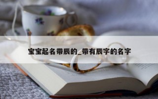 宝宝起名带辰的_带有辰字的名字