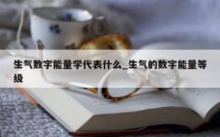 生气数字能量学代表什么_生气的数字能量等级