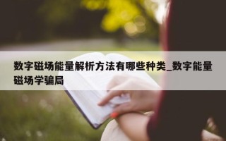 数字磁场能量解析方法有哪些种类_数字能量磁场学骗局