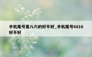 手机尾号是八六的好不好_手机尾号 6818 好不好