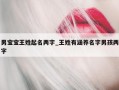 男宝宝王姓起名两字_王姓有涵养名字男孩两字