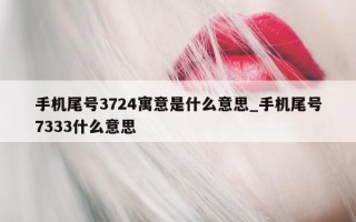 手机尾号 3724 寓意是什么意思_手机尾号 7333 什么意思