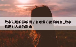 数字磁场的影响因子有哪些方面的特点_数字磁场对人类的影响