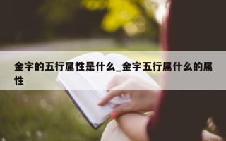 金字的五行属性是什么_金字五行属什么的属性