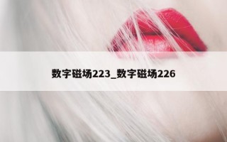 数字磁场 223_数字磁场 226