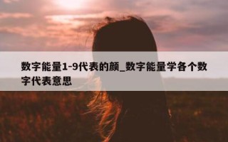 数字能量 1 - 9 代表的颜_数字能量学各个数字代表意思