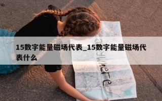 15数字能量磁场代表_15数字能量磁场代表什么