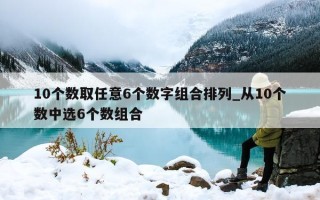 10 个数取任意 6 个数字组合排列_从 10 个数中选 6 个数组合