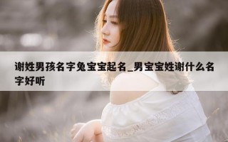 谢姓男孩名字兔宝宝起名_男宝宝姓谢什么名字好听