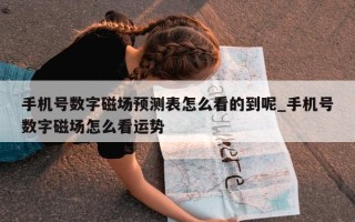 手机号数字磁场预测表怎么看的到呢_手机号数字磁场怎么看运势