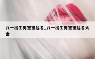 八一出生男宝宝起名_八一出生男宝宝起名大全