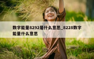 数字能量 8292 是什么意思_8228 数字能量什么意思