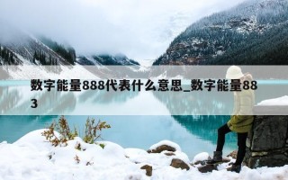 数字能量 888 代表什么意思_数字能量 883