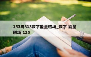 153 与 313 数字能量磁场_数字 能量 磁场 135