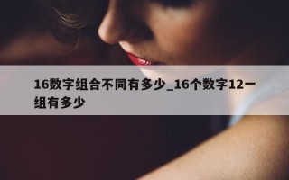 16 数字组合不同有多少_16 个数字 12 一组有多少