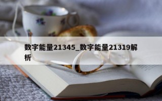 数字能量 21345_数字能量 21319 解析