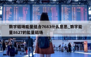 数字磁场能量组合 7683 什么意思_数字能量 8627 的能量磁场