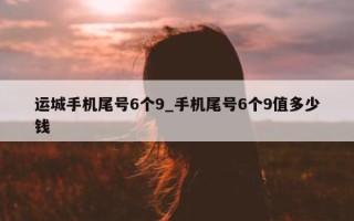 运城手机尾号 6 个 9_手机尾号 6 个 9 值多少钱