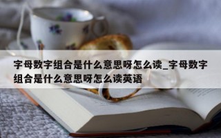 字母数字组合是什么意思呀怎么读_字母数字组合是什么意思呀怎么读英语