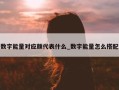 数字能量对应颜代表什么_数字能量怎么搭配