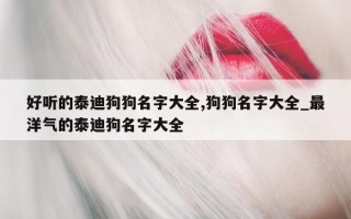 好听的泰迪狗狗名字大全, 狗狗名字大全_最洋气的泰迪狗名字大全