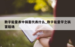 数字能量表中祸害代表什么_数字能量学之祸害磁场