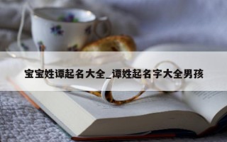 宝宝姓谭起名大全_谭姓起名字大全男孩