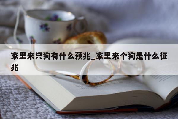 家里来只狗有什么预兆_家里来个狗是什么征兆 - 第 1 张图片 - 新易生活风水网