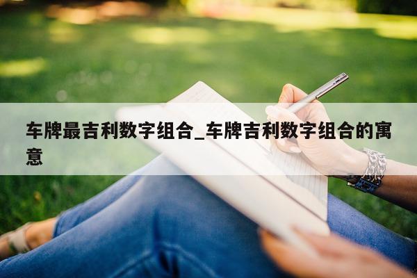 车牌最吉利数字组合_车牌吉利数字组合的寓意 - 第 1 张图片 - 新易生活风水网