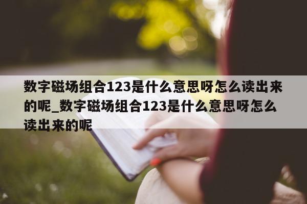 数字磁场组合 123 是什么意思呀怎么读出来的呢_数字磁场组合 123 是什么意思呀怎么读出来的呢 - 第 1 张图片 - 新易生活风水网