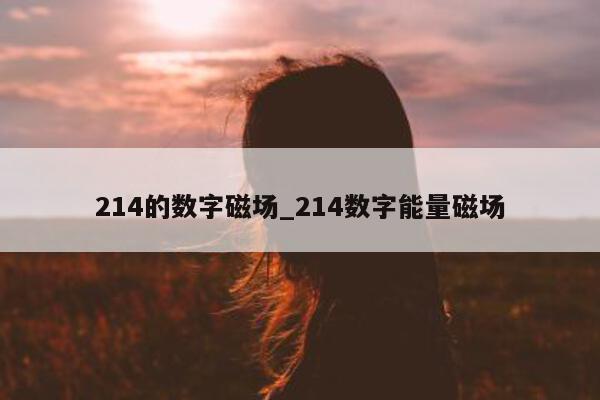 214 的数字磁场_214 数字能量磁场 - 第 1 张图片 - 新易生活风水网