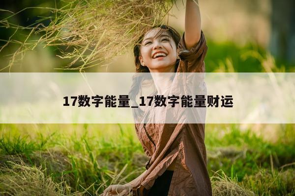 17 数字能量_17 数字能量财运 - 第 1 张图片 - 新易生活风水网