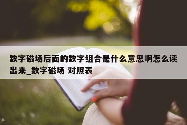 数字磁场后面的数字组合是什么意思啊怎么读出来_数字磁场 对照表 - 第 1 张图片 - 新易生活风水网